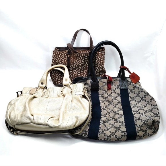 Celine handbag leather canvas - Picture 1 of 3